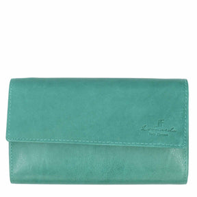 Women's wallet with compartments for credit cards, coins and banknotes in various colors