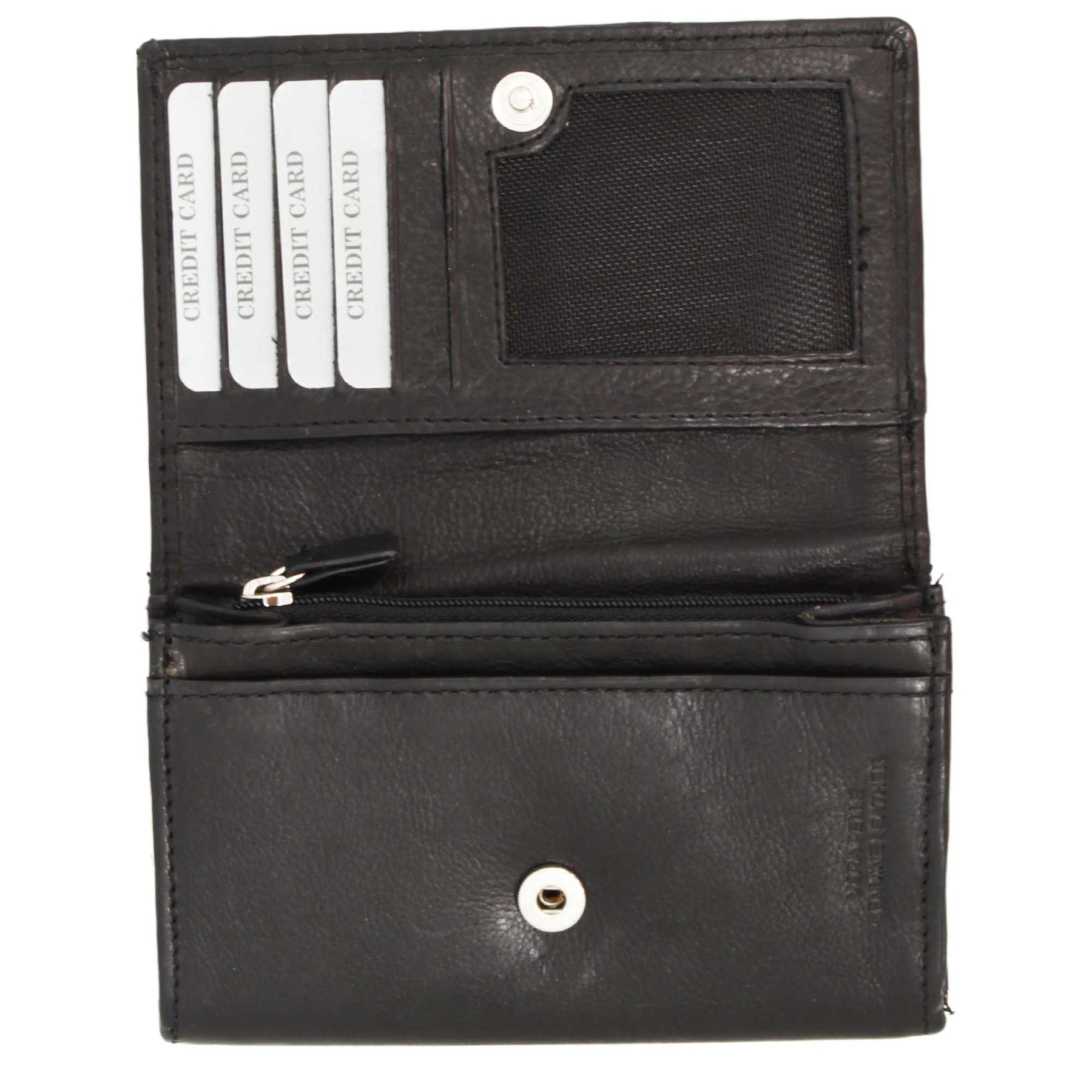 Unisex leather wallet in various colors, card holder, banknotes and coins