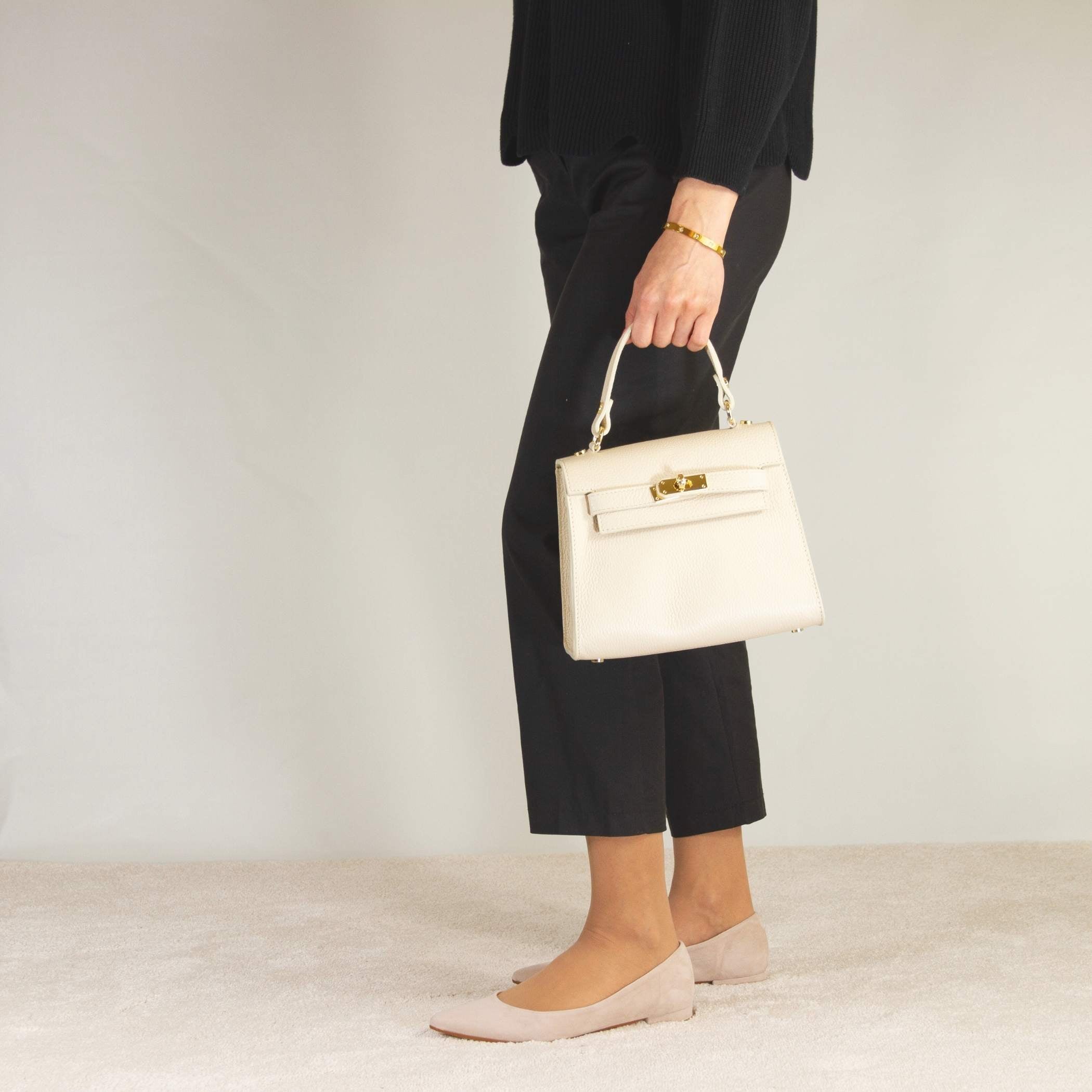 Sac à main femme Lady K en cuir beige