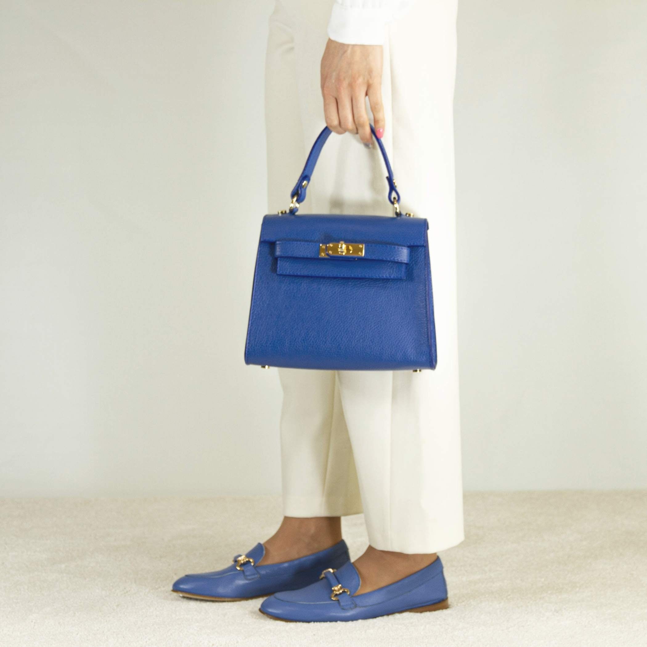 Sac à main femme Lady K en cuir bleu