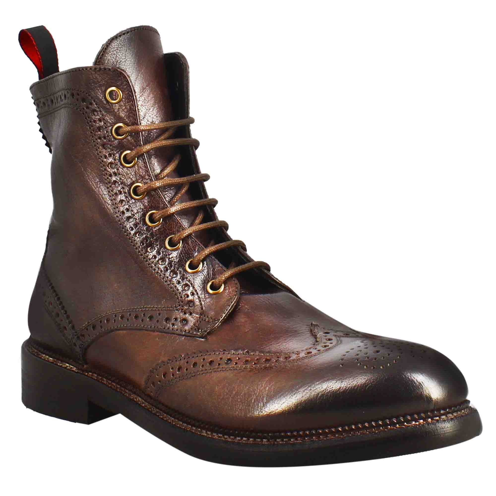 Candy amphibians for men in bronzed washed leather