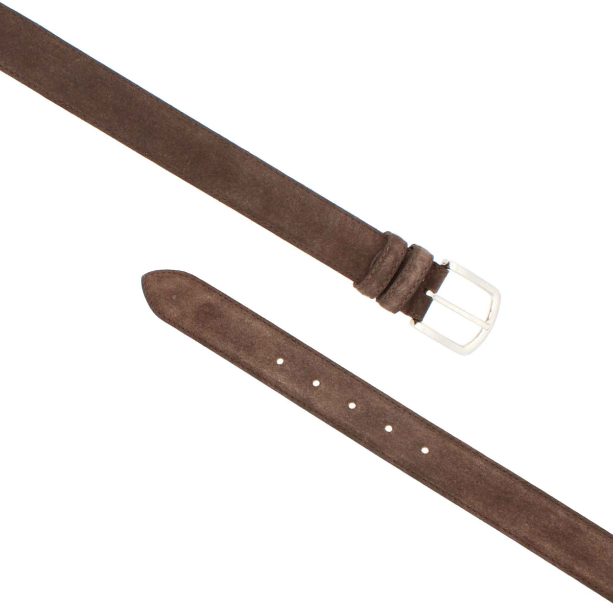 Ceinture homme en daim marron foncé