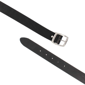 Ceinture classique pour hommes en cuir noir mat