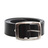 Ceinture classique pour hommes en cuir noir mat