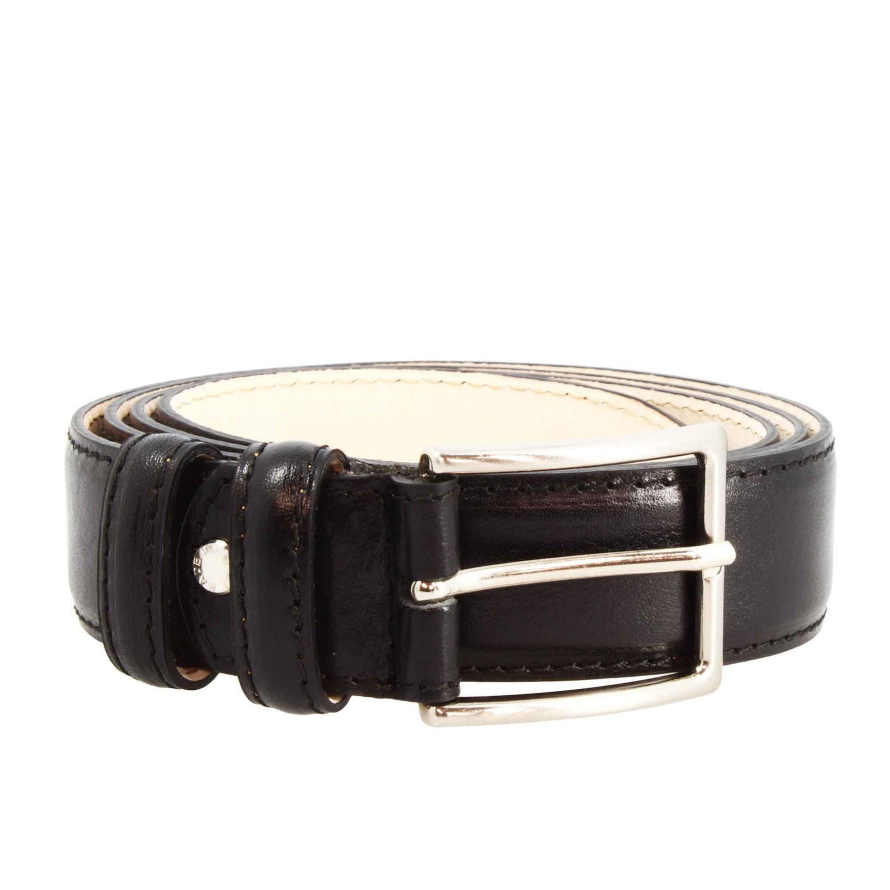 Ceinture homme en cuir pleine fleur noir