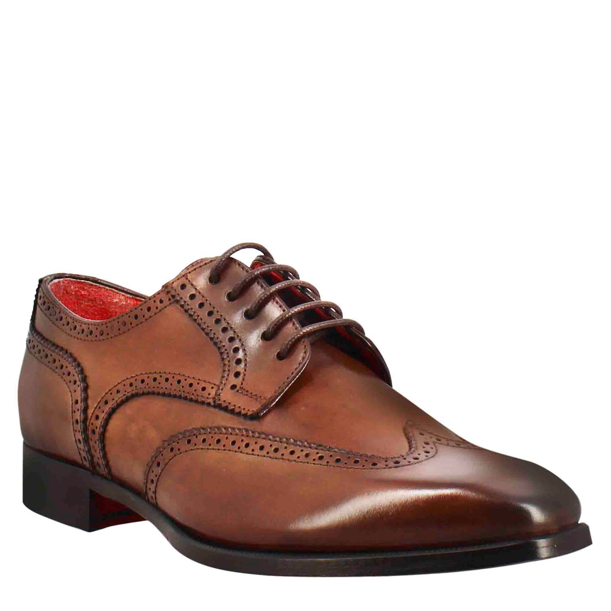 British Style Vintage Carved Men Shoes Genuine Leather Handmade Round Toe Shoes  Men Lace Up Brogue Shoes
