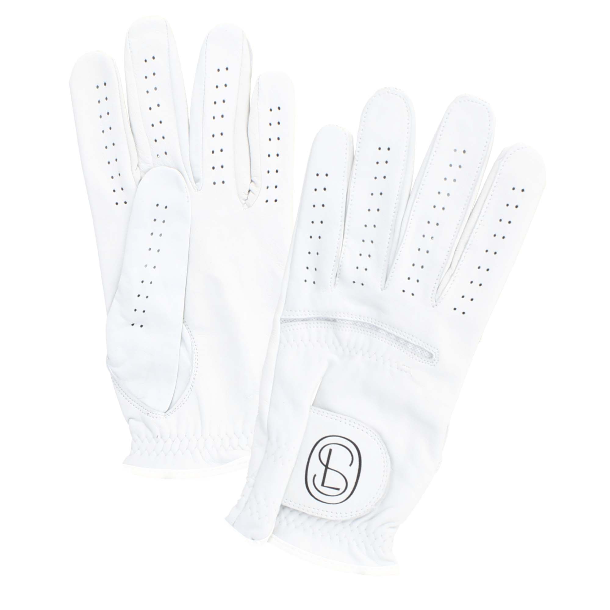 White Genuine Leather Golf Gloves