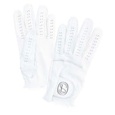 Gants de golf en cuir véritable blanc