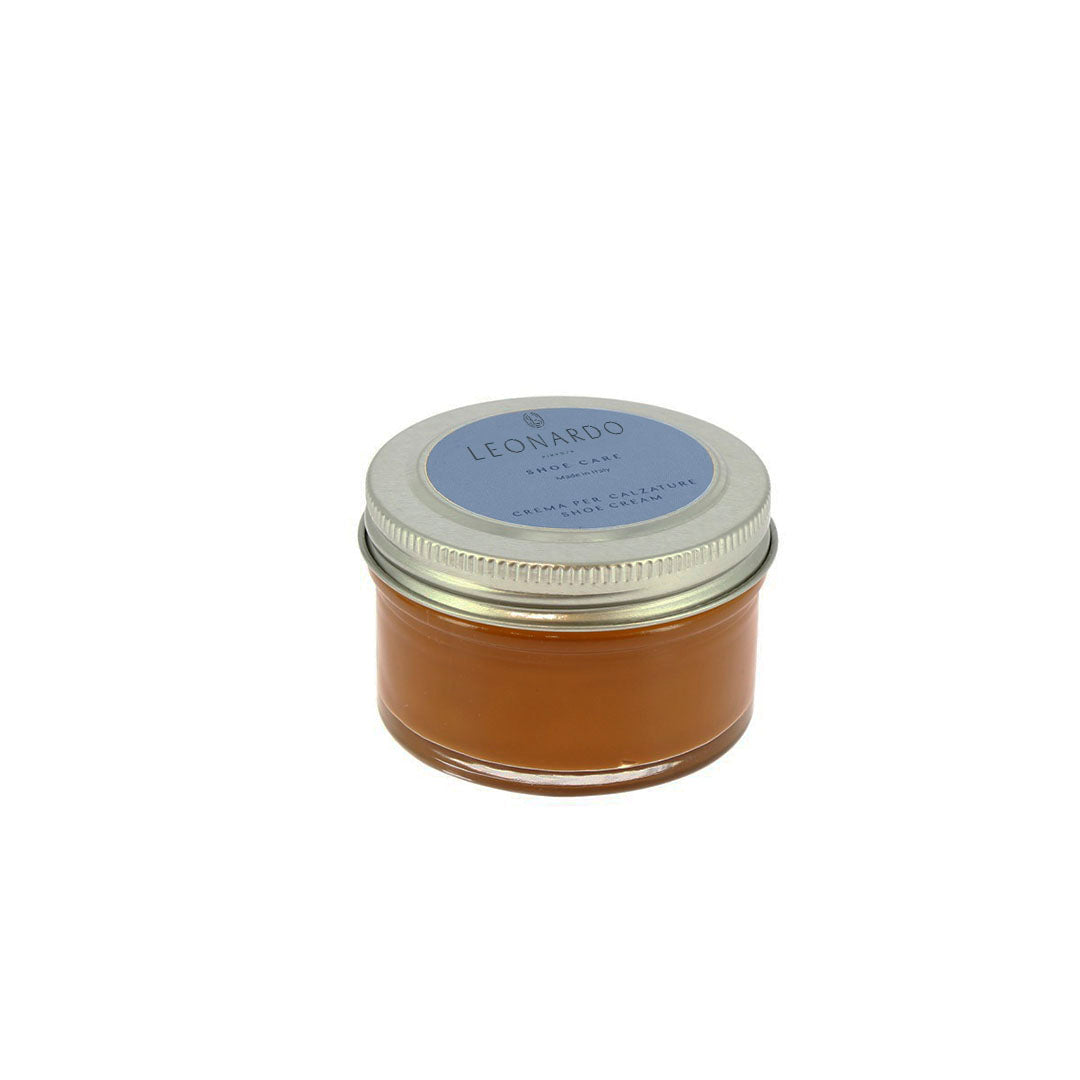 Light brown cream shoe polish in <tc>LEATHER</tc> 50 ml