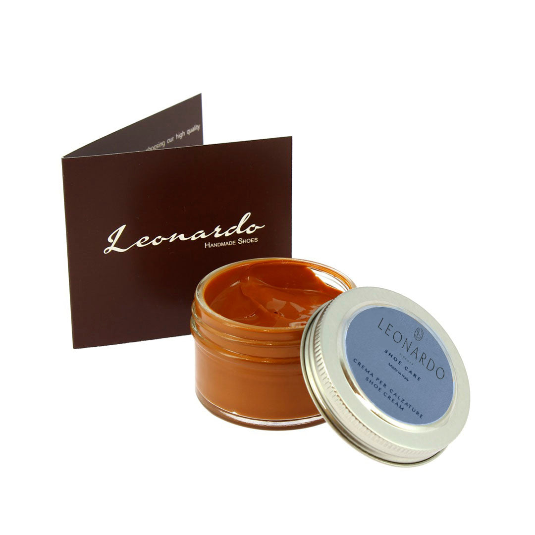 Light brown cream shoe polish in <tc>LEATHER</tc> 50 ml