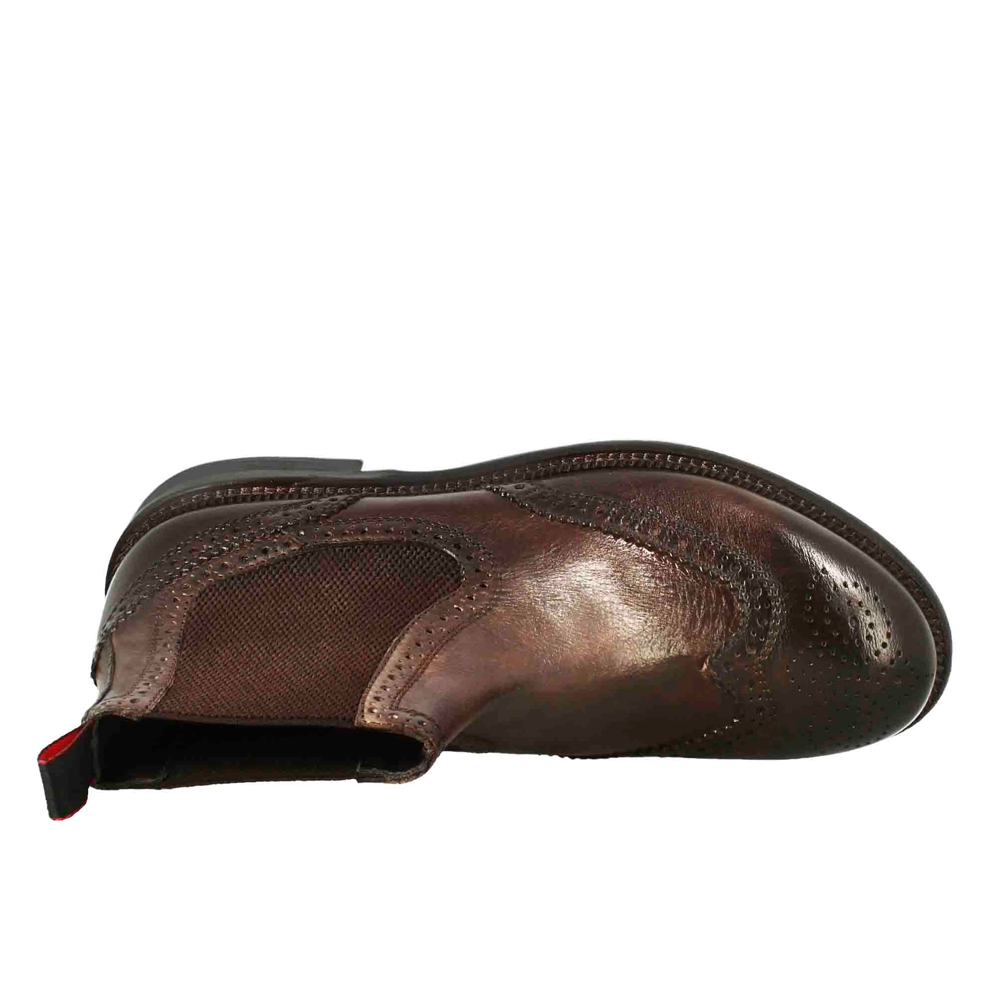 Stivaletto candy da uomo in pelle lavata colore bronzo