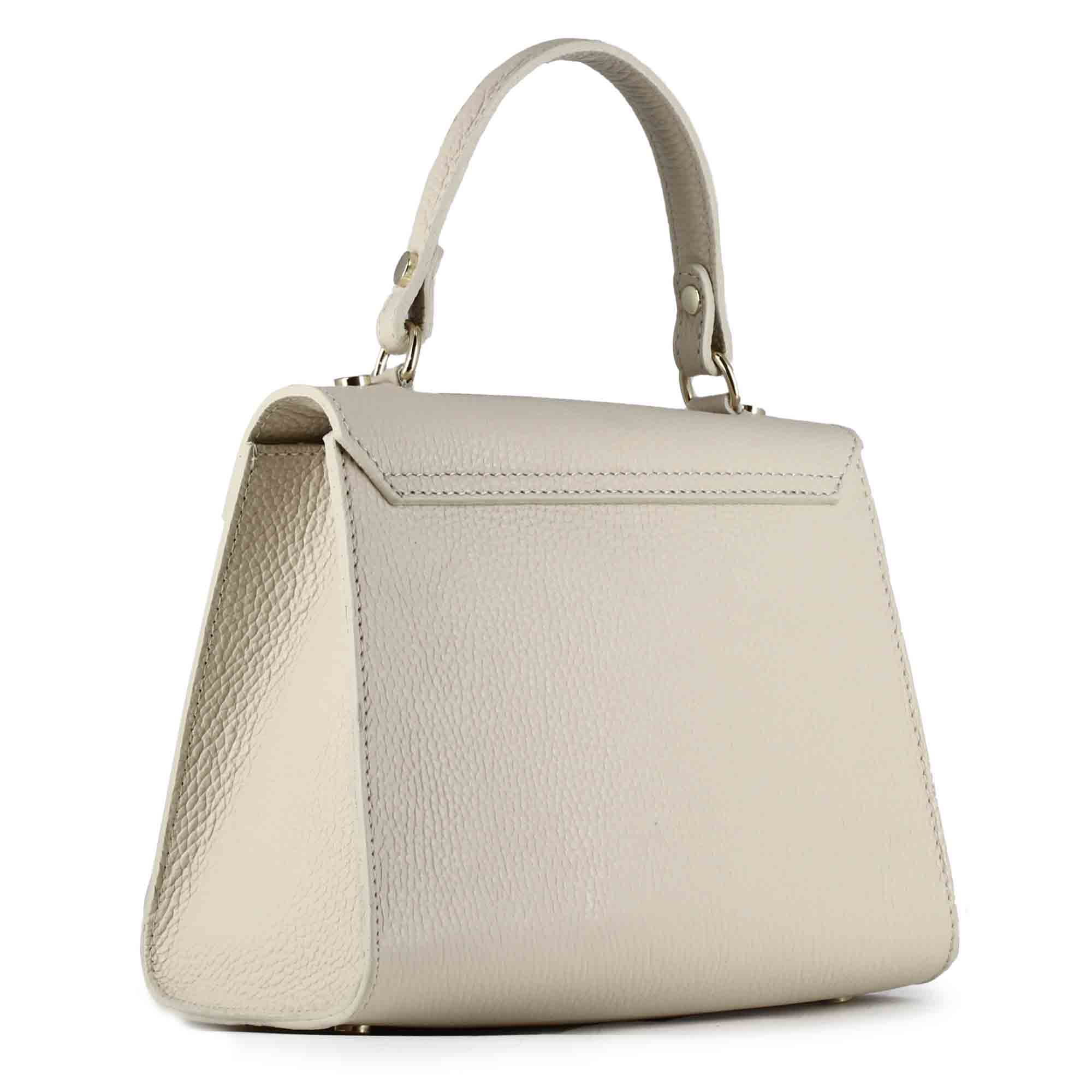 Borsa a mano Lady K da donna in pelle colore beige