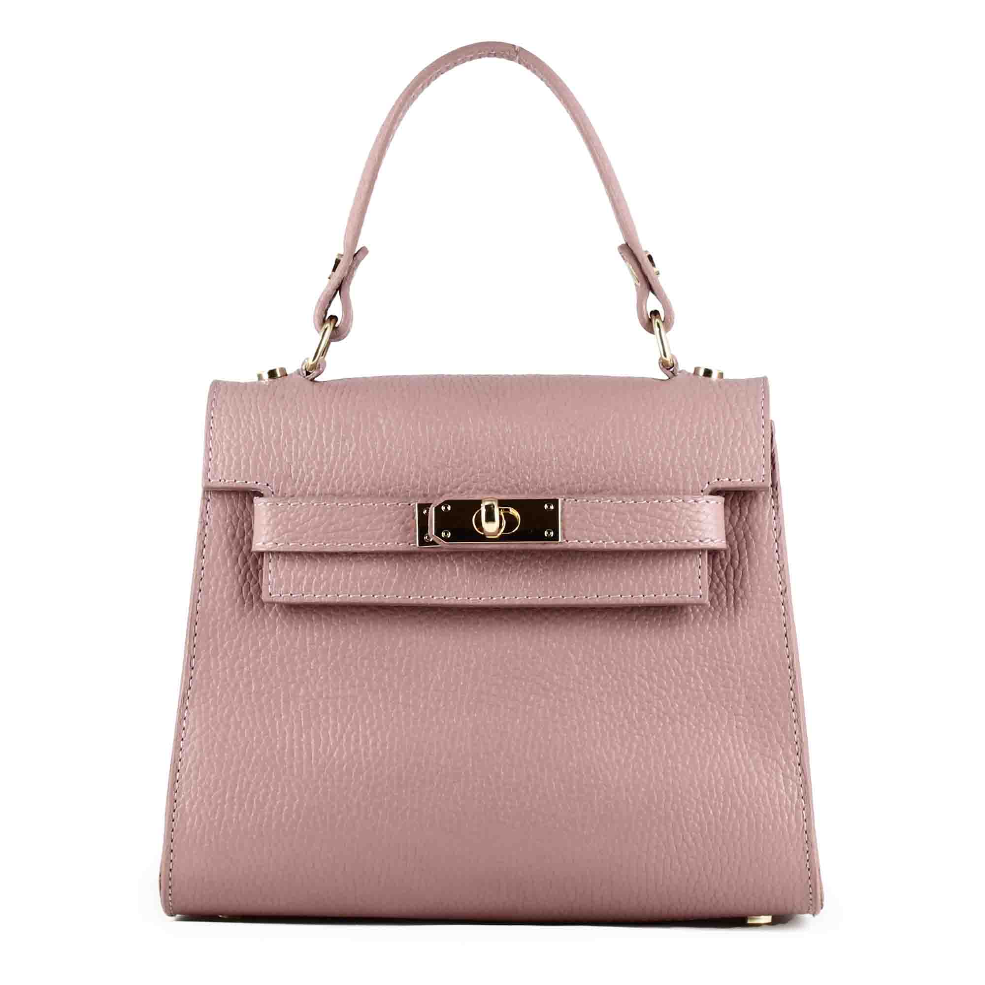 Lady K women's handbag in pink leather