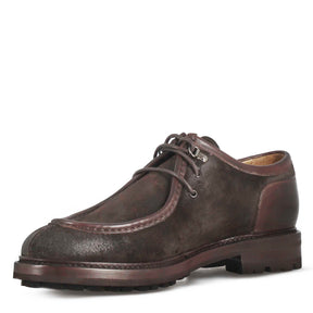 Chaussure à lacets modèle Engineer pour homme en daim marron foncé