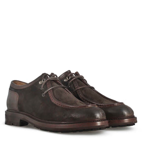 Chaussure à lacets modèle Engineer pour homme en daim marron foncé