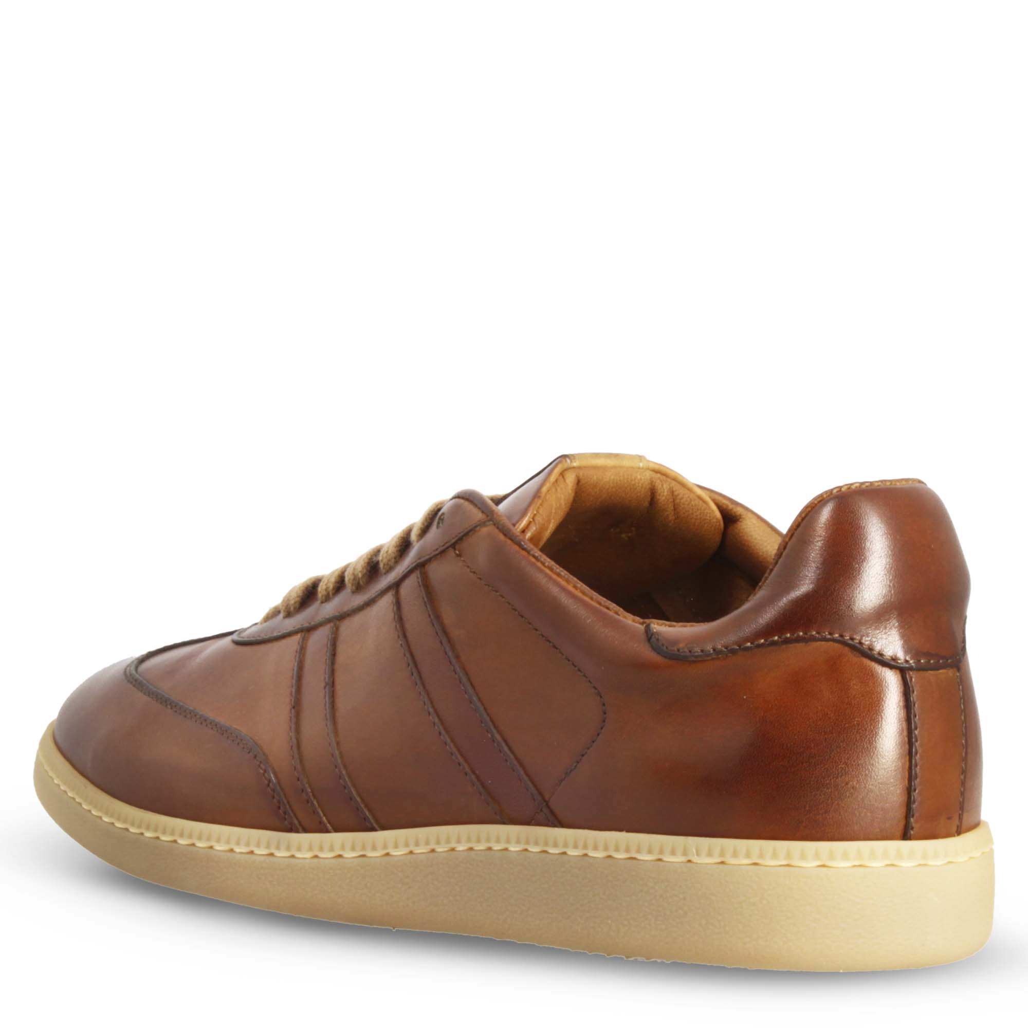 Men's handmade brown leather sneaker