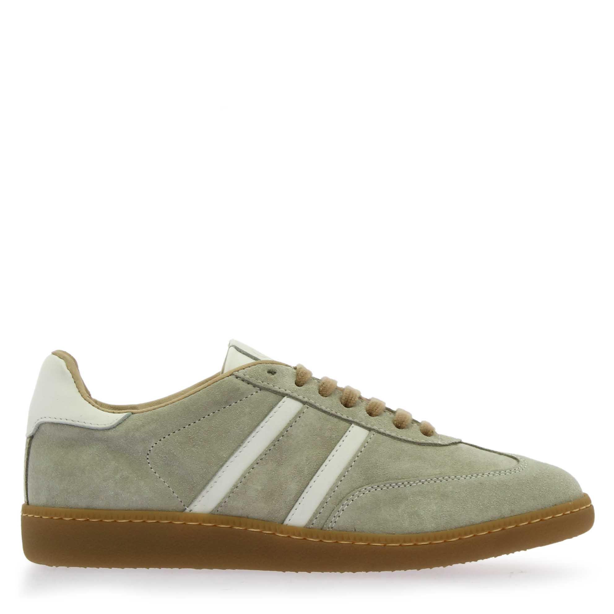 Women's handmade sneaker in grey suede