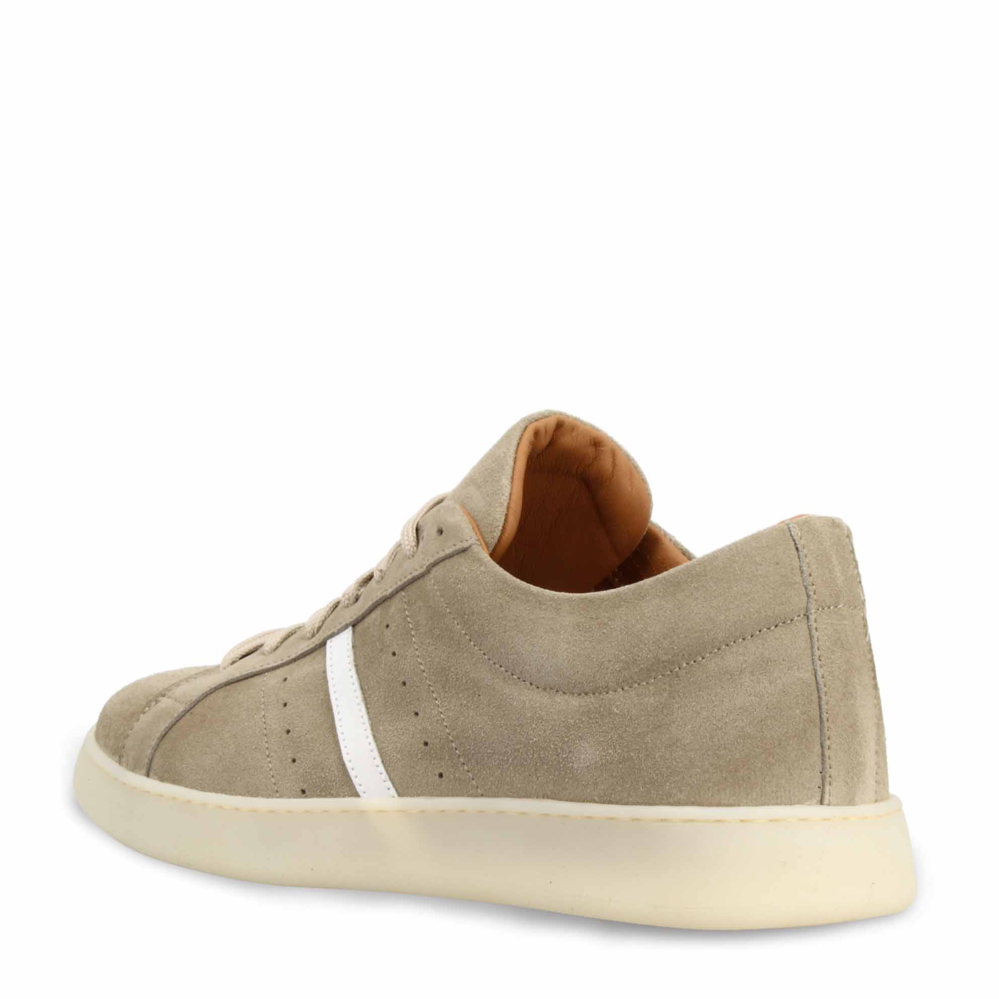 Men's beige suede handmade sneaker