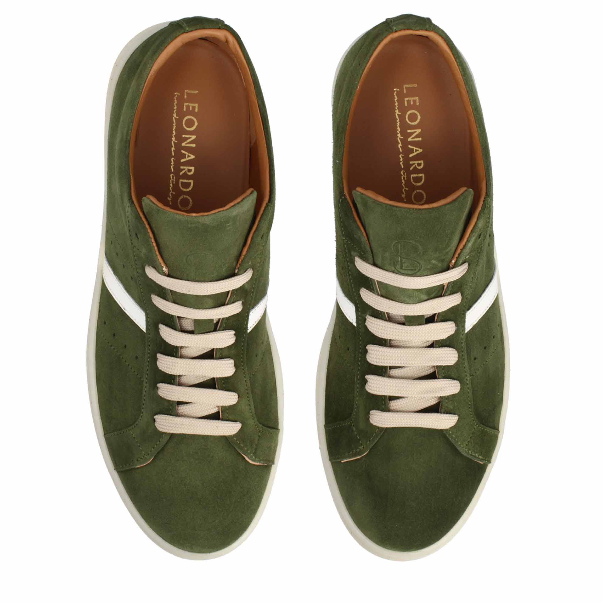 Men's Green Suede Handcrafted Sneaker