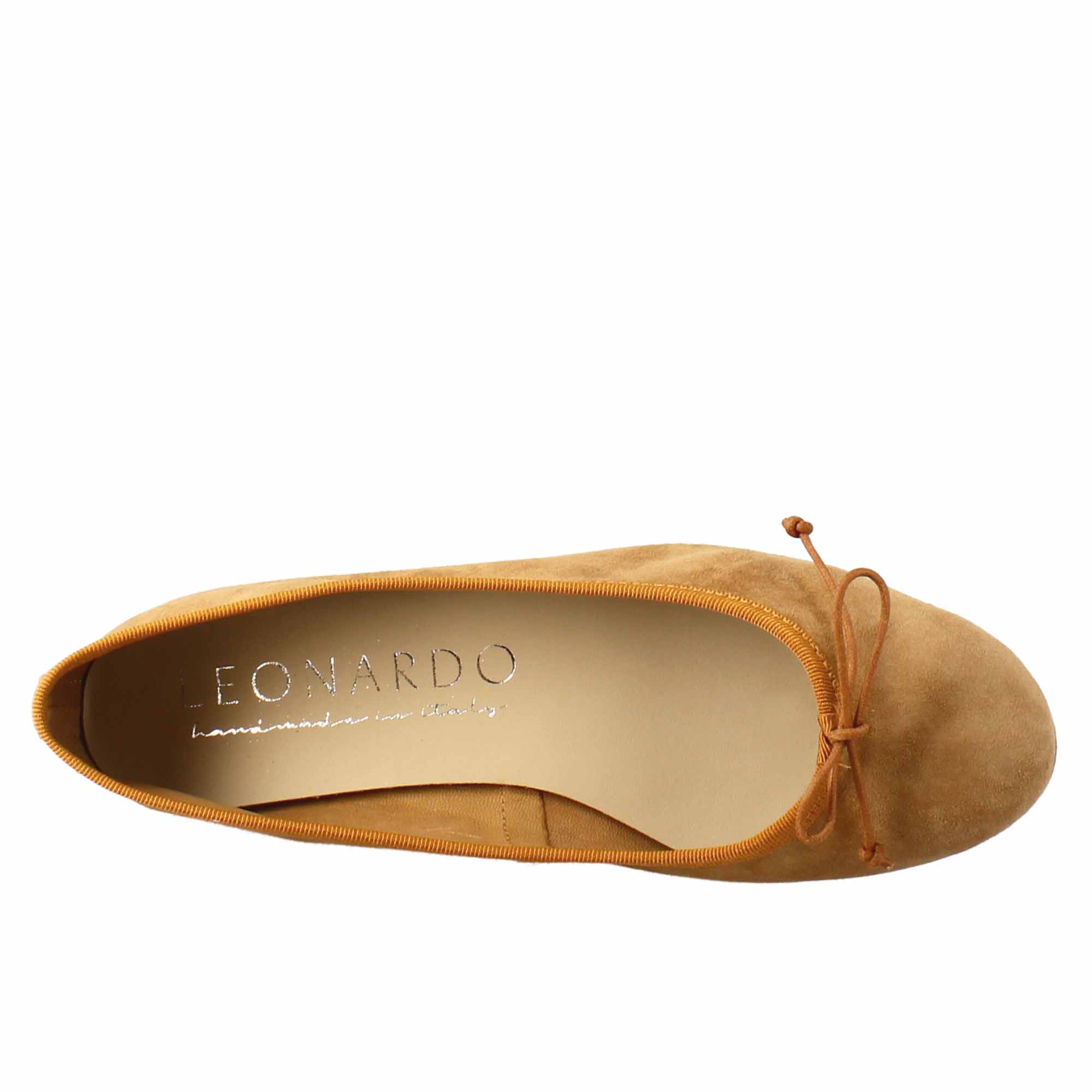 Ballerine leggere da donna color marrone in camoscio sfoderate