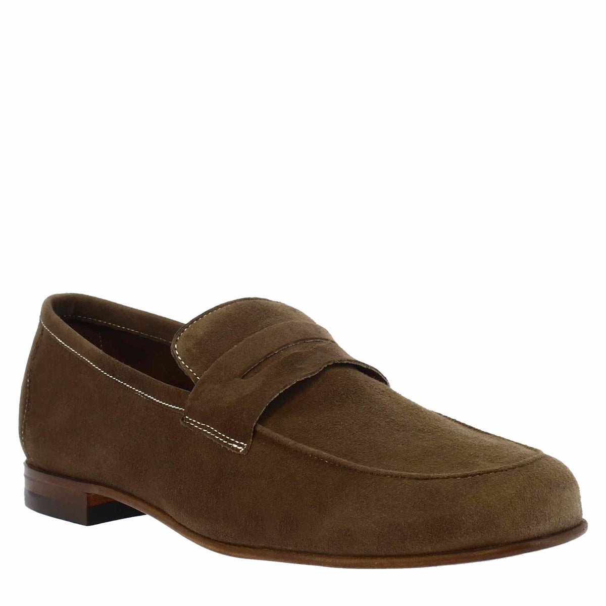 Premium Suede Leather Loafer With Red Sole Handmade Slip-on 