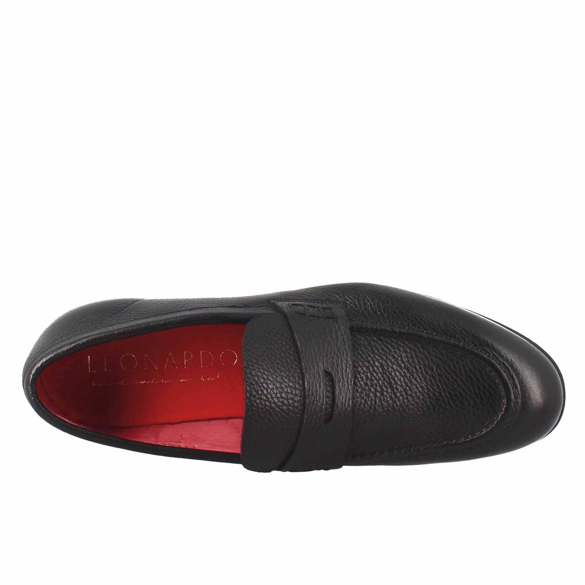 Elégant mocassin noir pour homme en cuir 